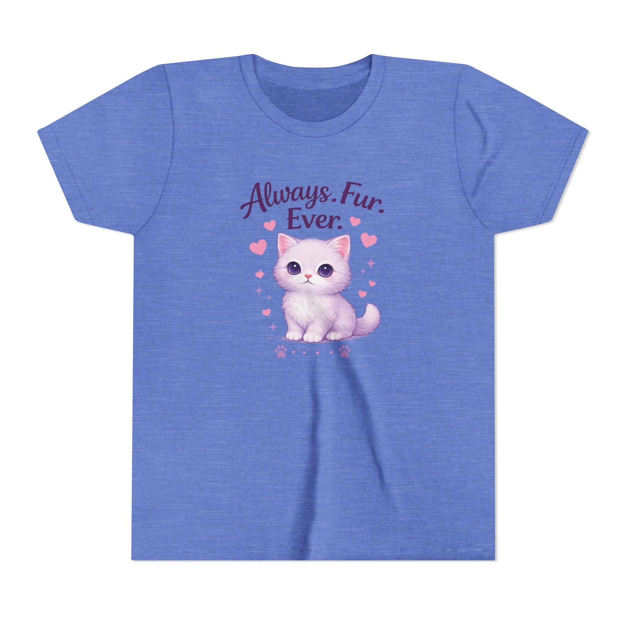 Cute Purple Kitten Kids T-Shirt