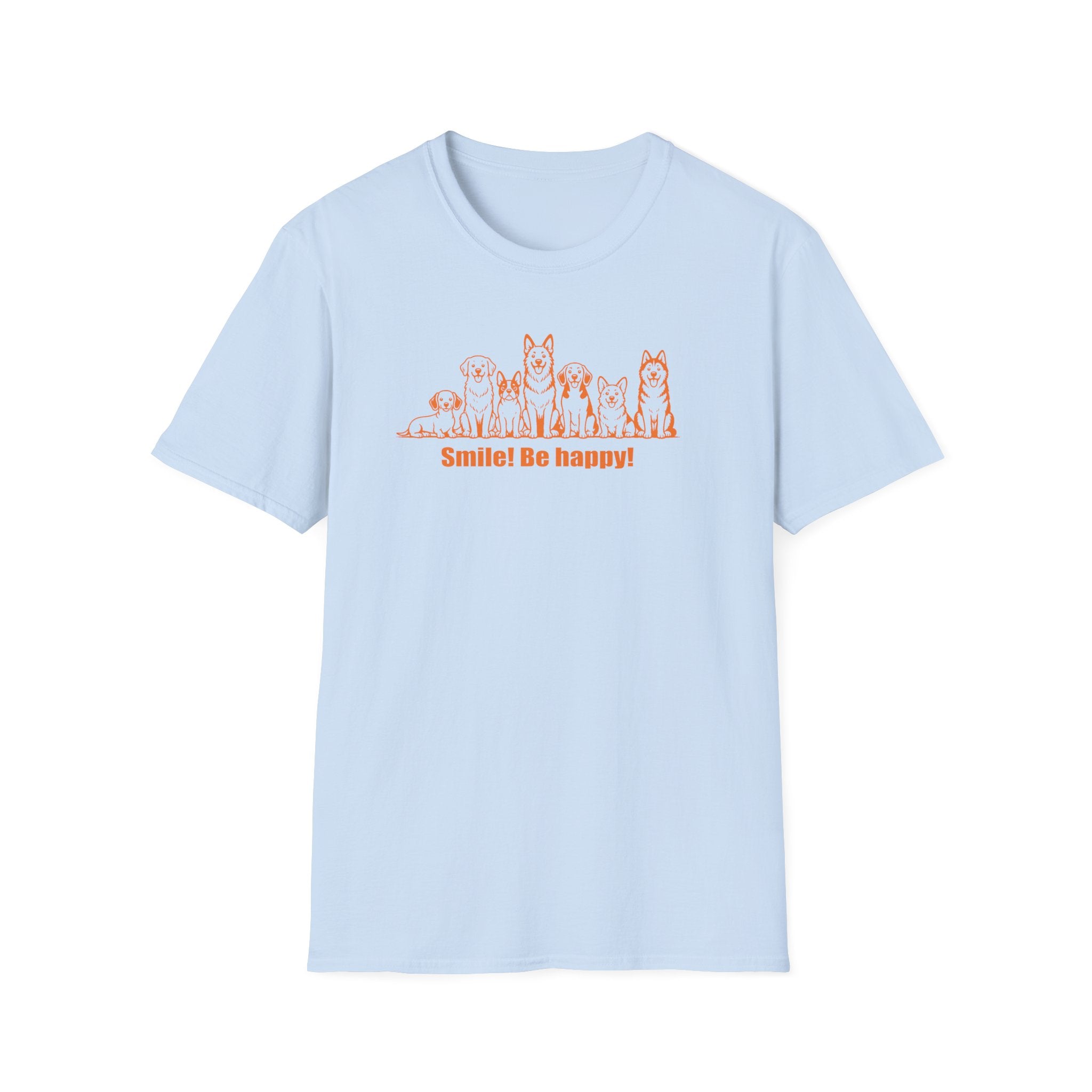 Smile! Be Happy! Dog Lineup T-Shirt