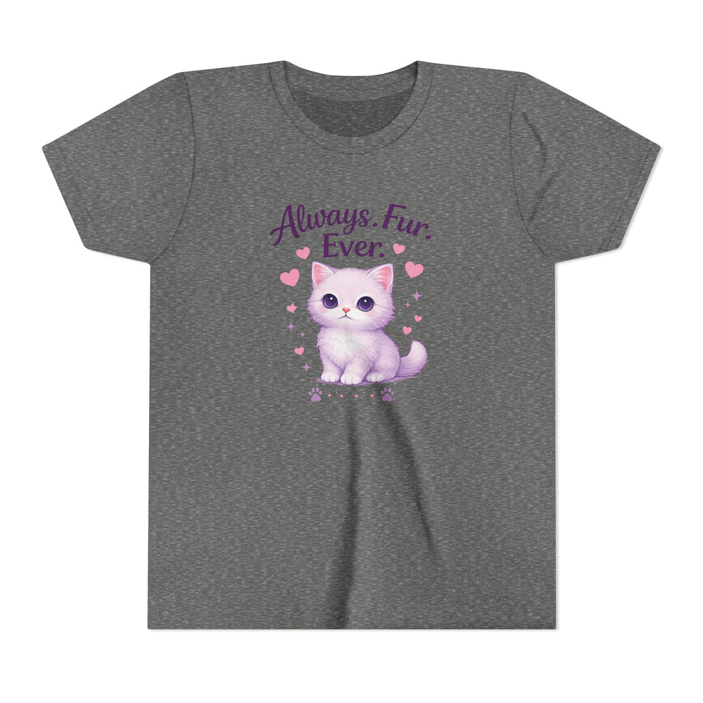 Cute Purple Kitten Kids T-Shirt