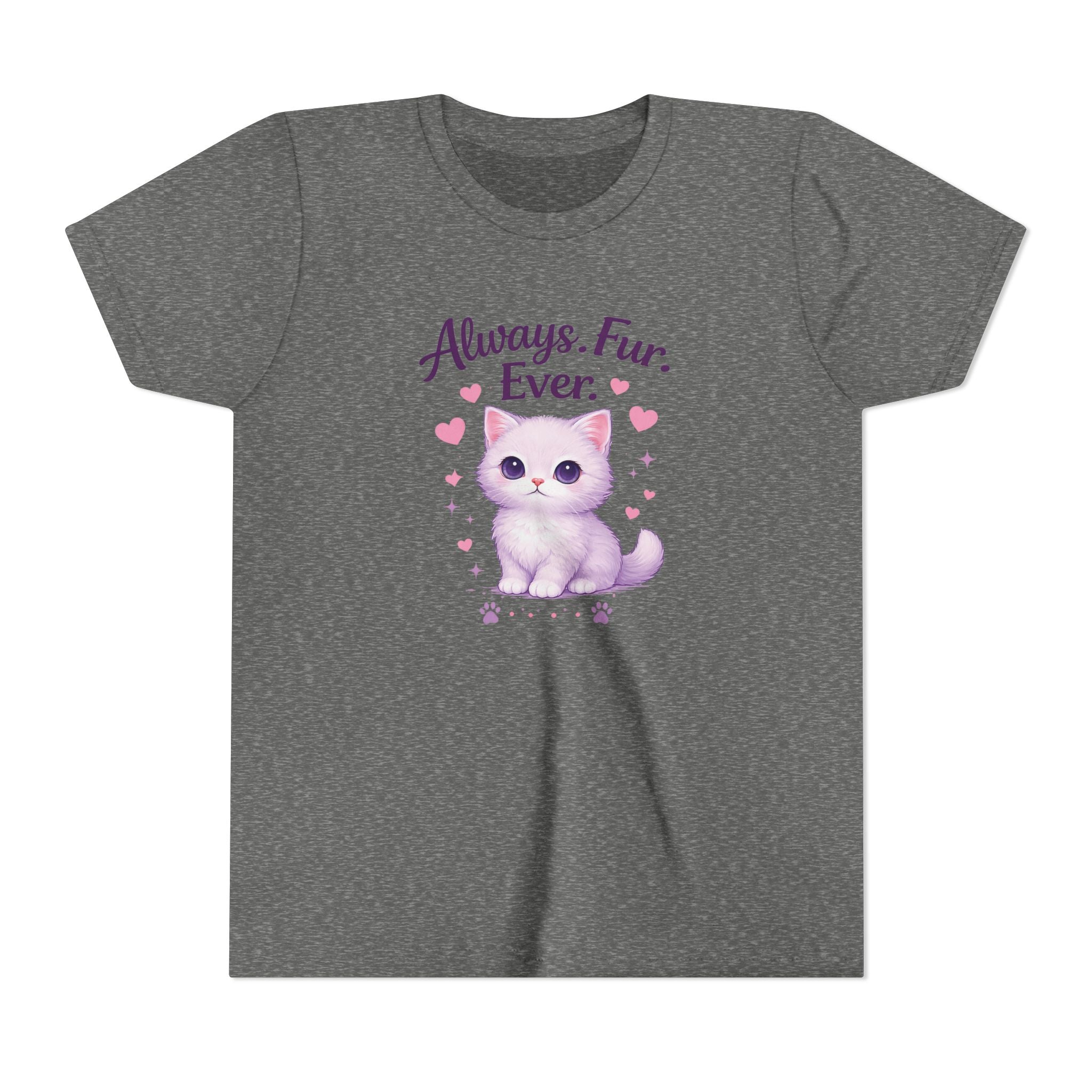 Cute Purple Kitten Kids T-Shirt