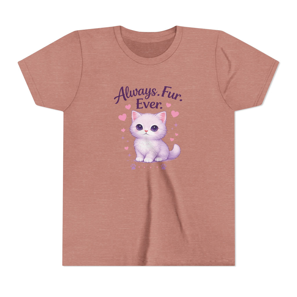 Cute Purple Kitten Kids T-Shirt