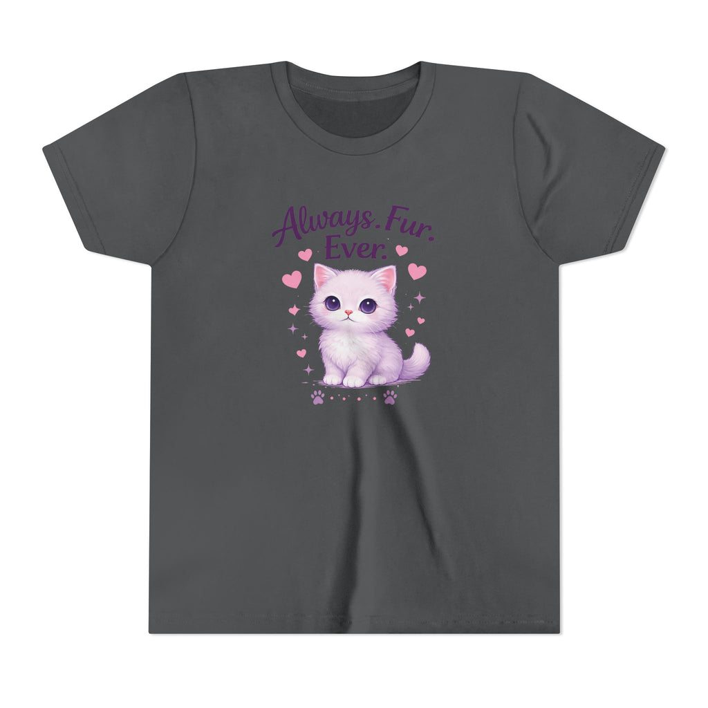 Cute Purple Kitten Kids T-Shirt