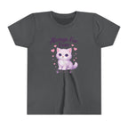 Cute Purple Kitten Kids T-Shirt