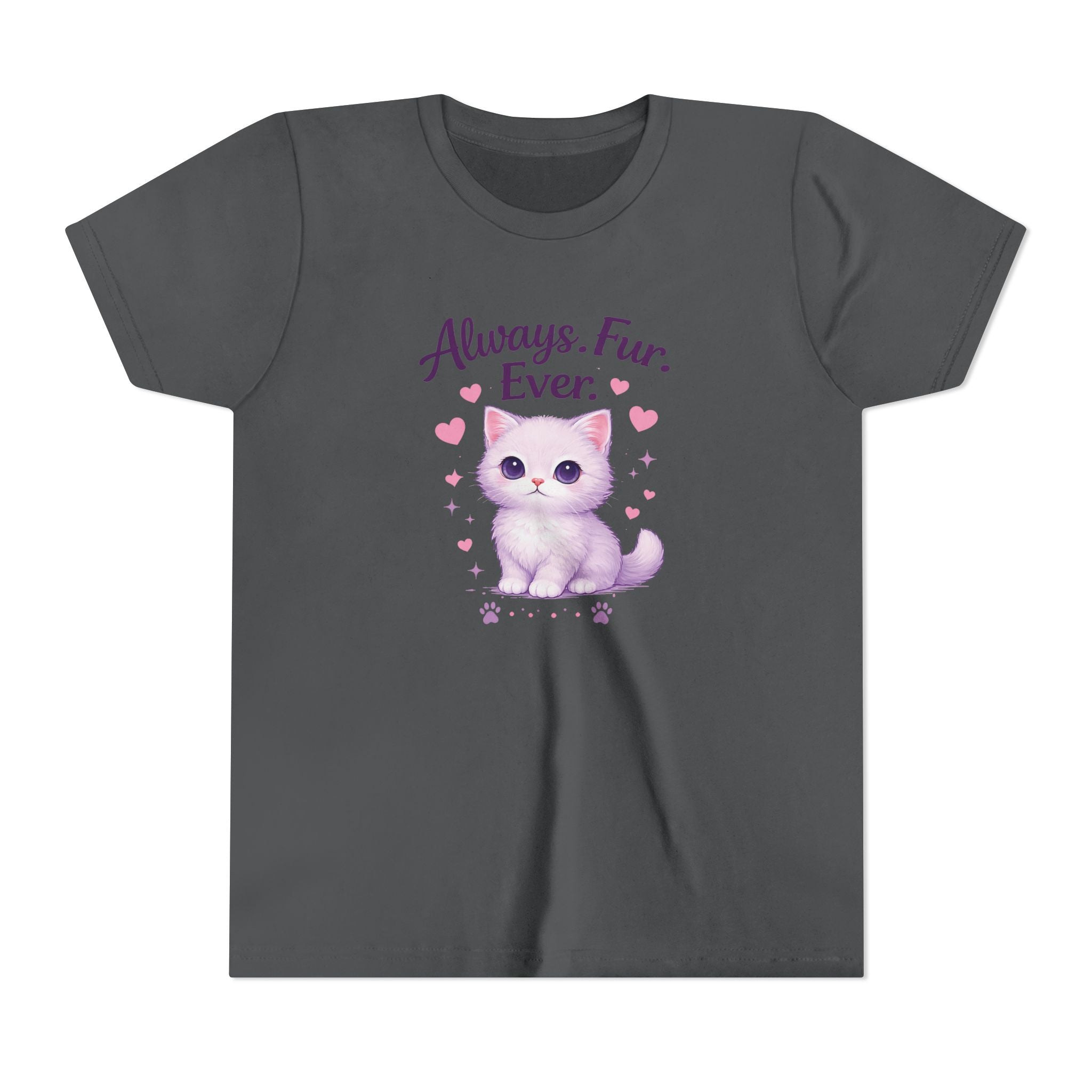 Cute Purple Kitten Kids T-Shirt