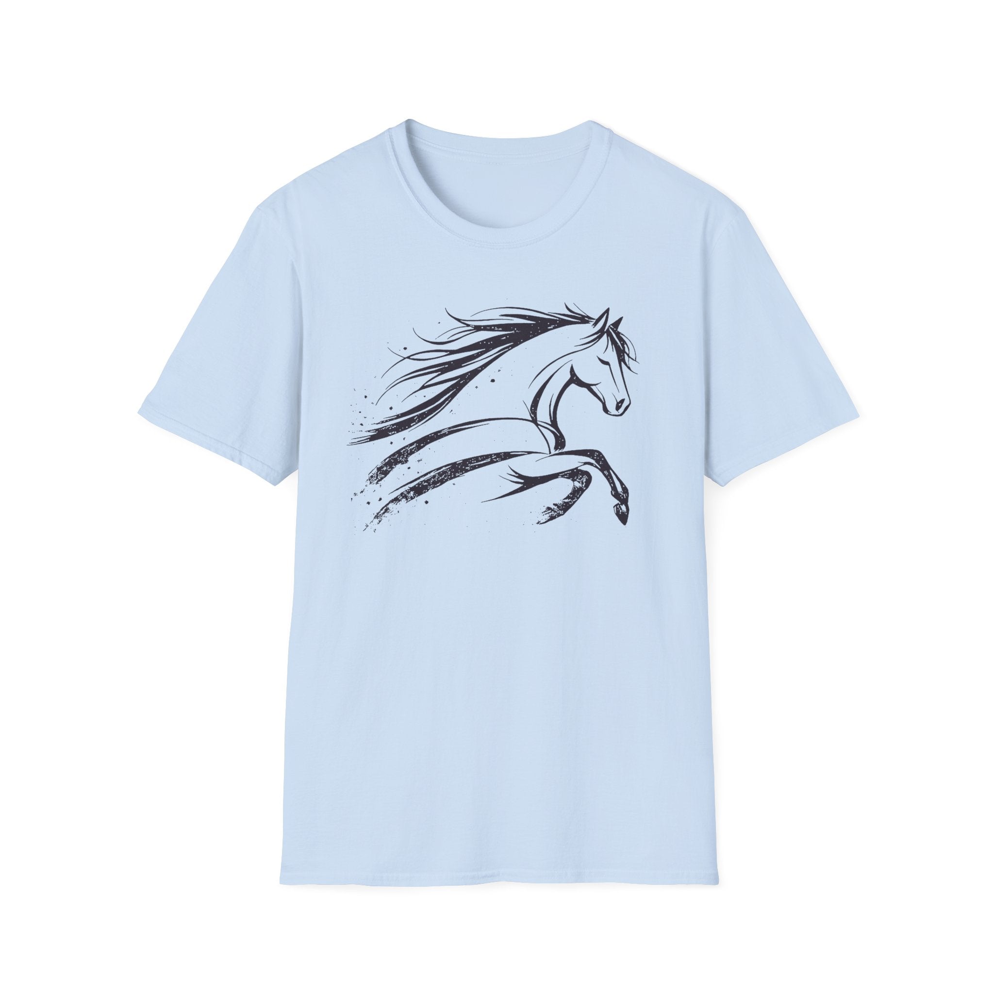 Elegant Ink Brush Horse T-Shirt