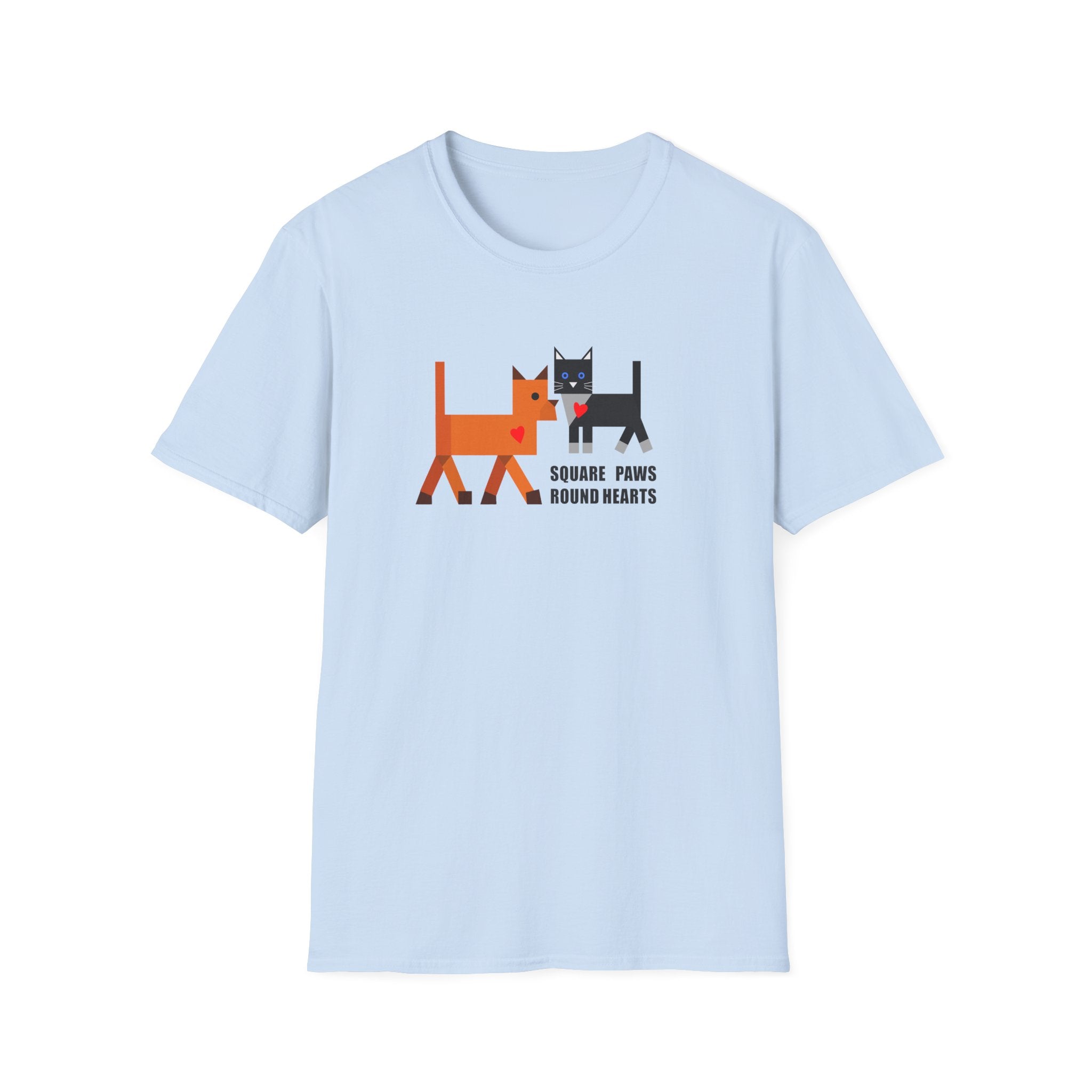 Square Paws Round Hearts T‑Shirt