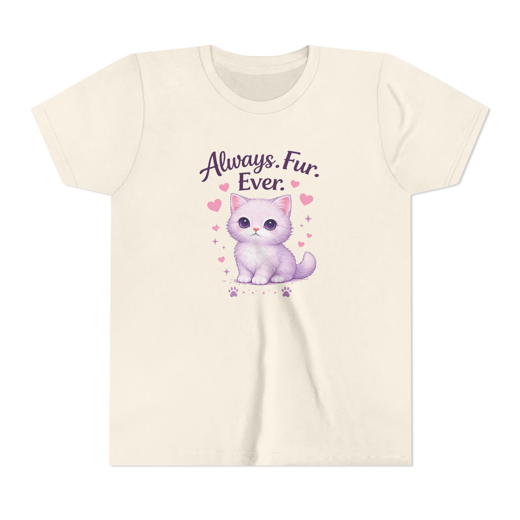 Cute Purple Kitten Kids T-Shirt