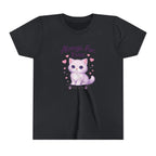 Cute Purple Kitten Kids T-Shirt