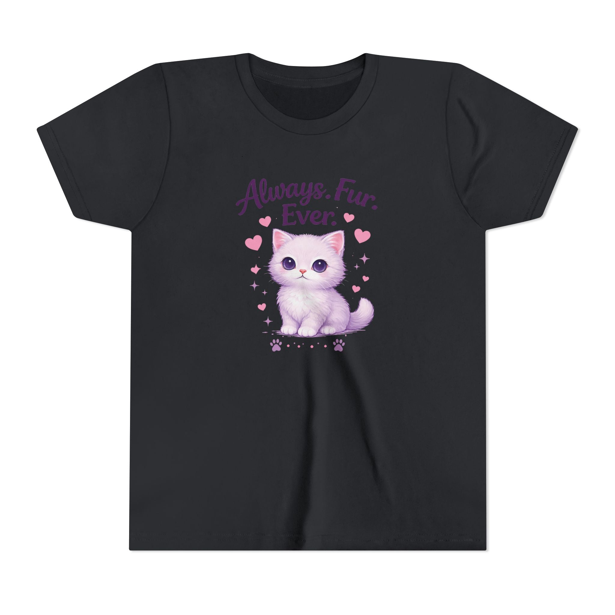 Cute Purple Kitten Kids T-Shirt