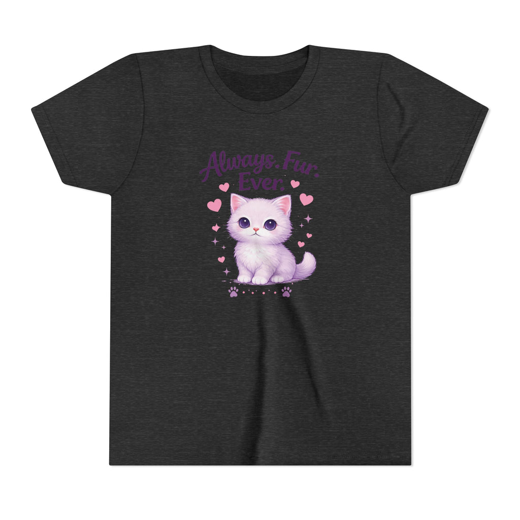 Cute Purple Kitten Kids T-Shirt