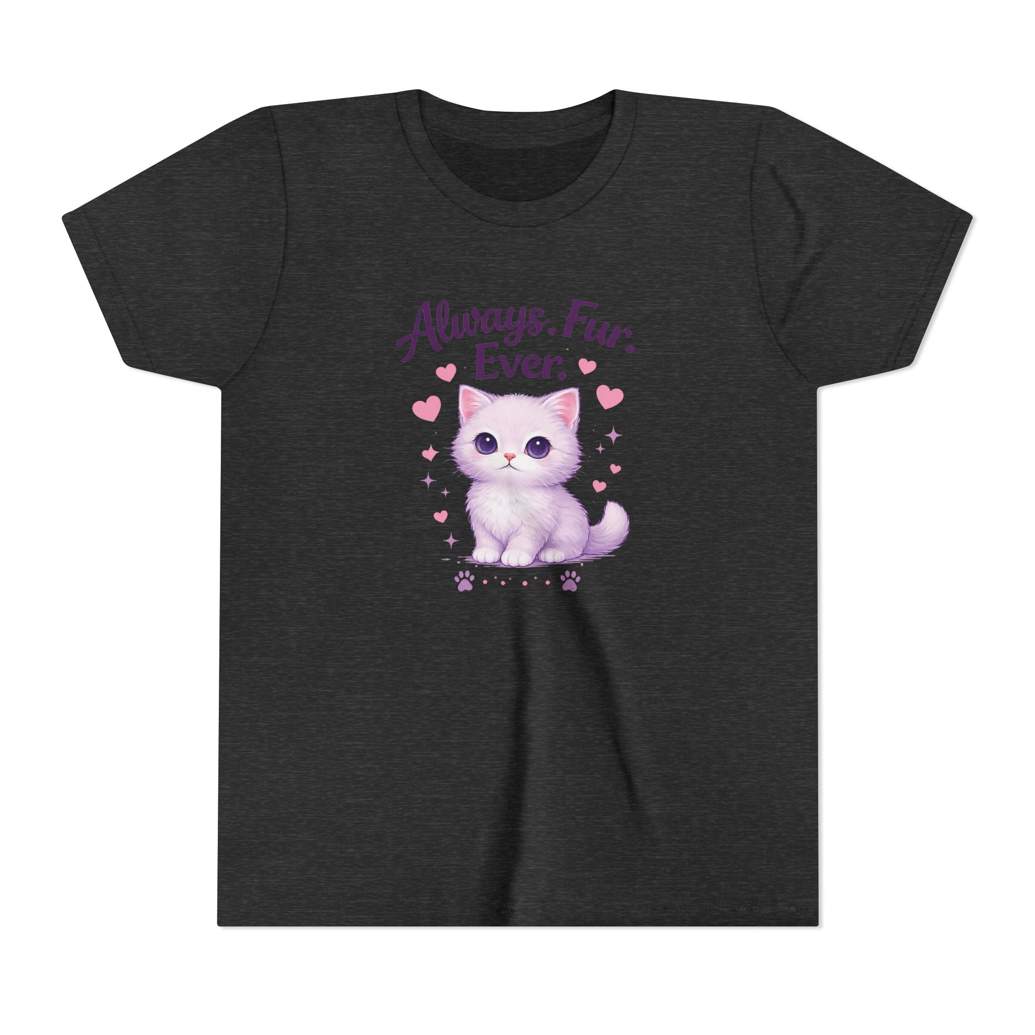 Cute Purple Kitten Kids T-Shirt