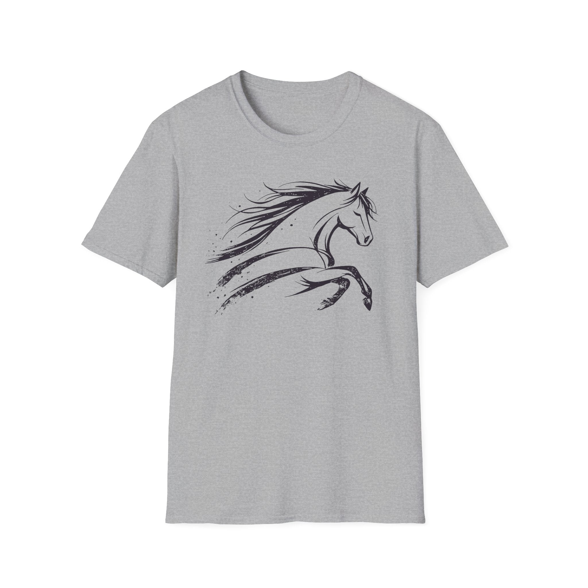 Elegant Ink Brush Horse T-Shirt