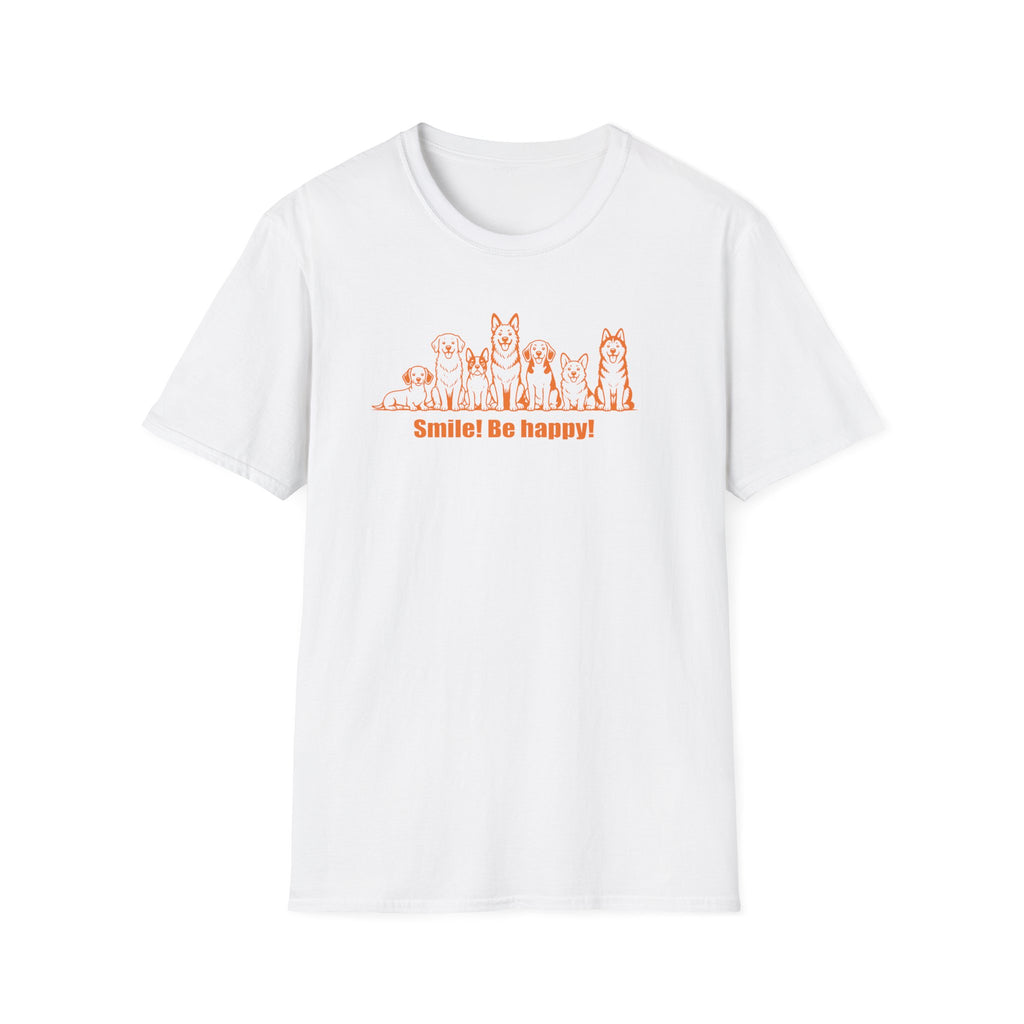 Smile! Be Happy! Dog Lineup T-Shirt