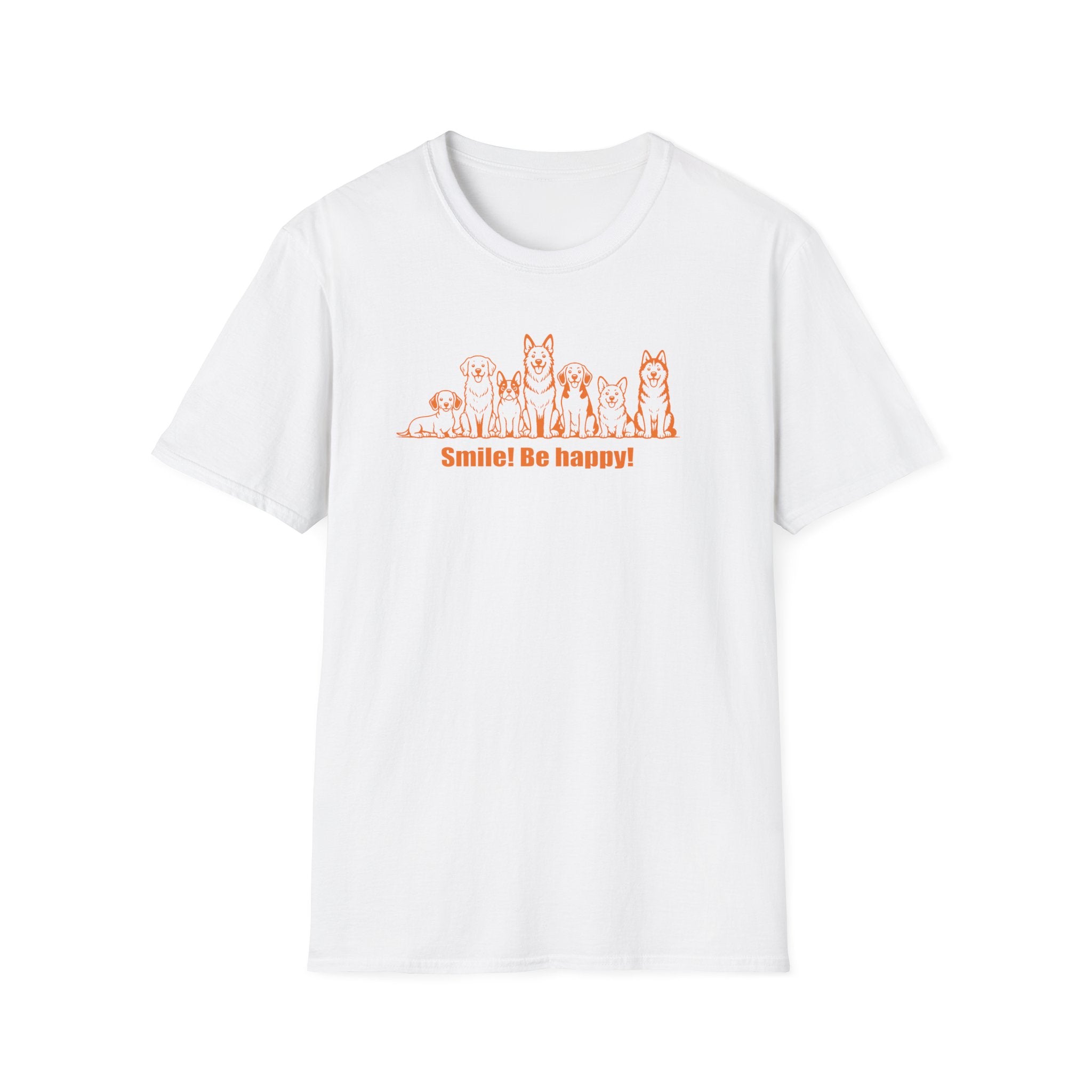 Smile! Be Happy! Dog Lineup T-Shirt