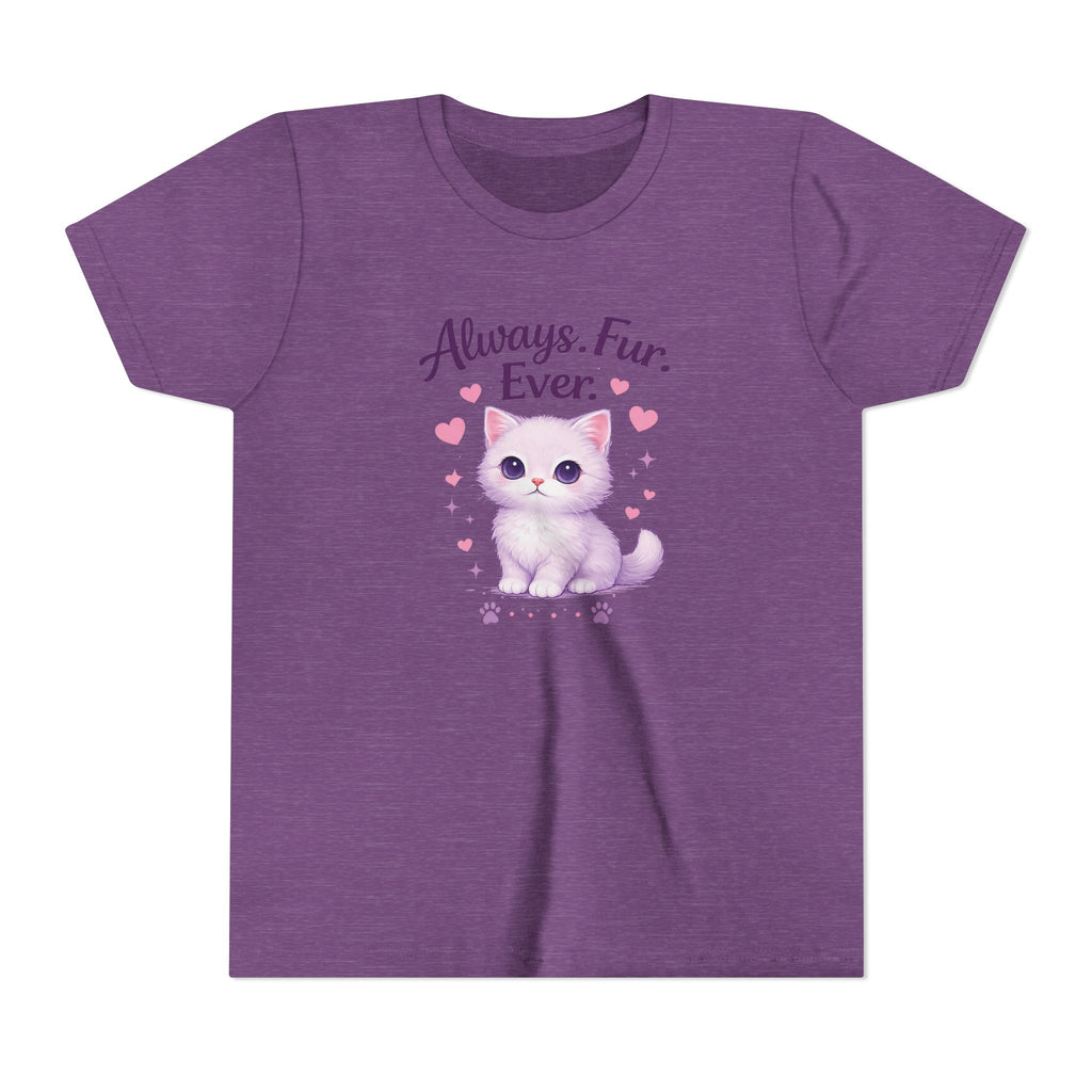 Cute Purple Kitten Kids T-Shirt