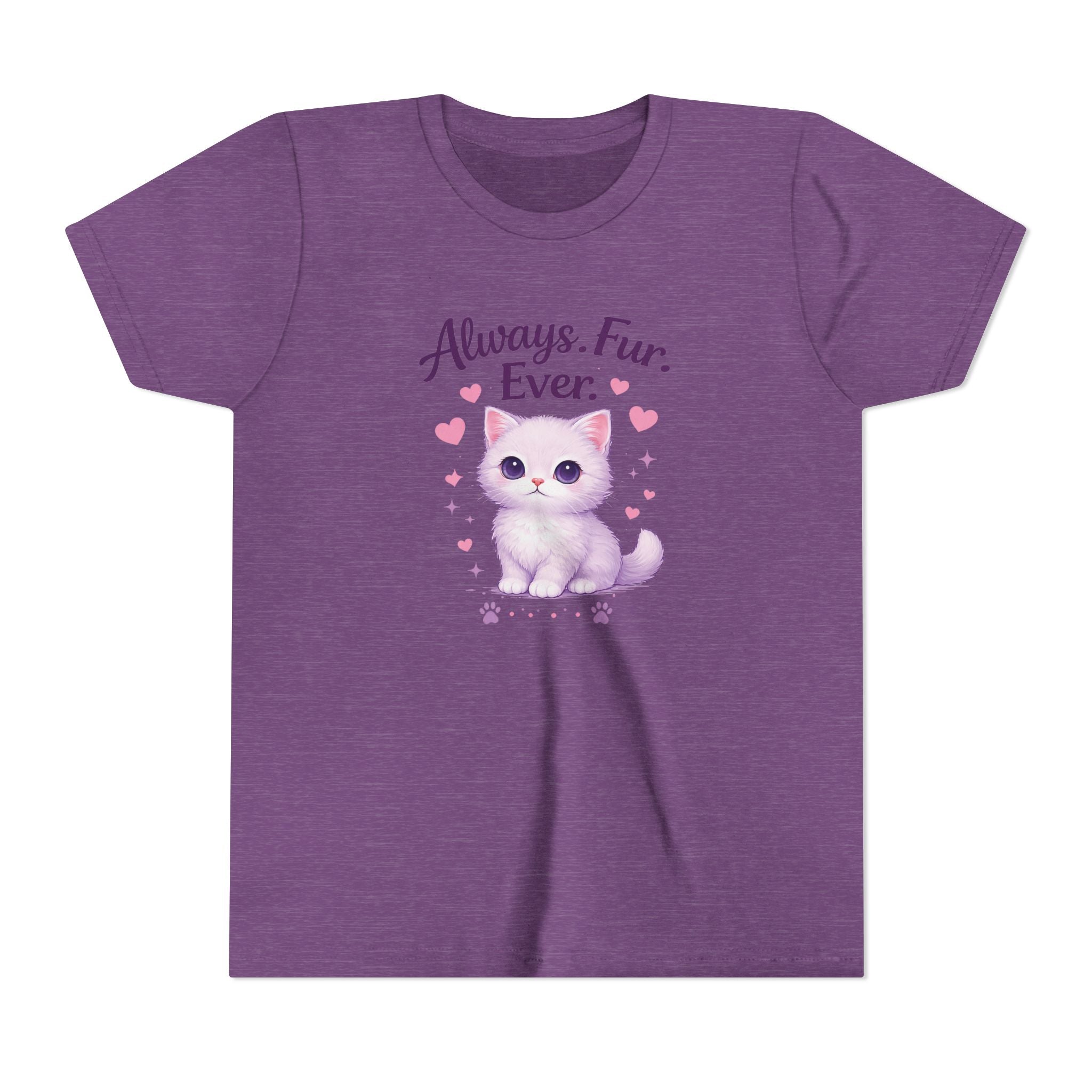Cute Purple Kitten Kids T-Shirt