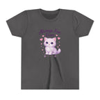 Cute Purple Kitten Kids T-Shirt