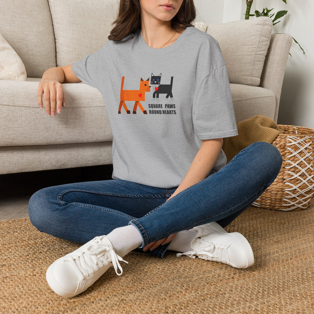 Square Paws Round Hearts T‑Shirt