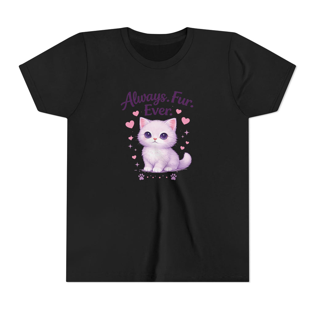 Cute Purple Kitten Kids T-Shirt