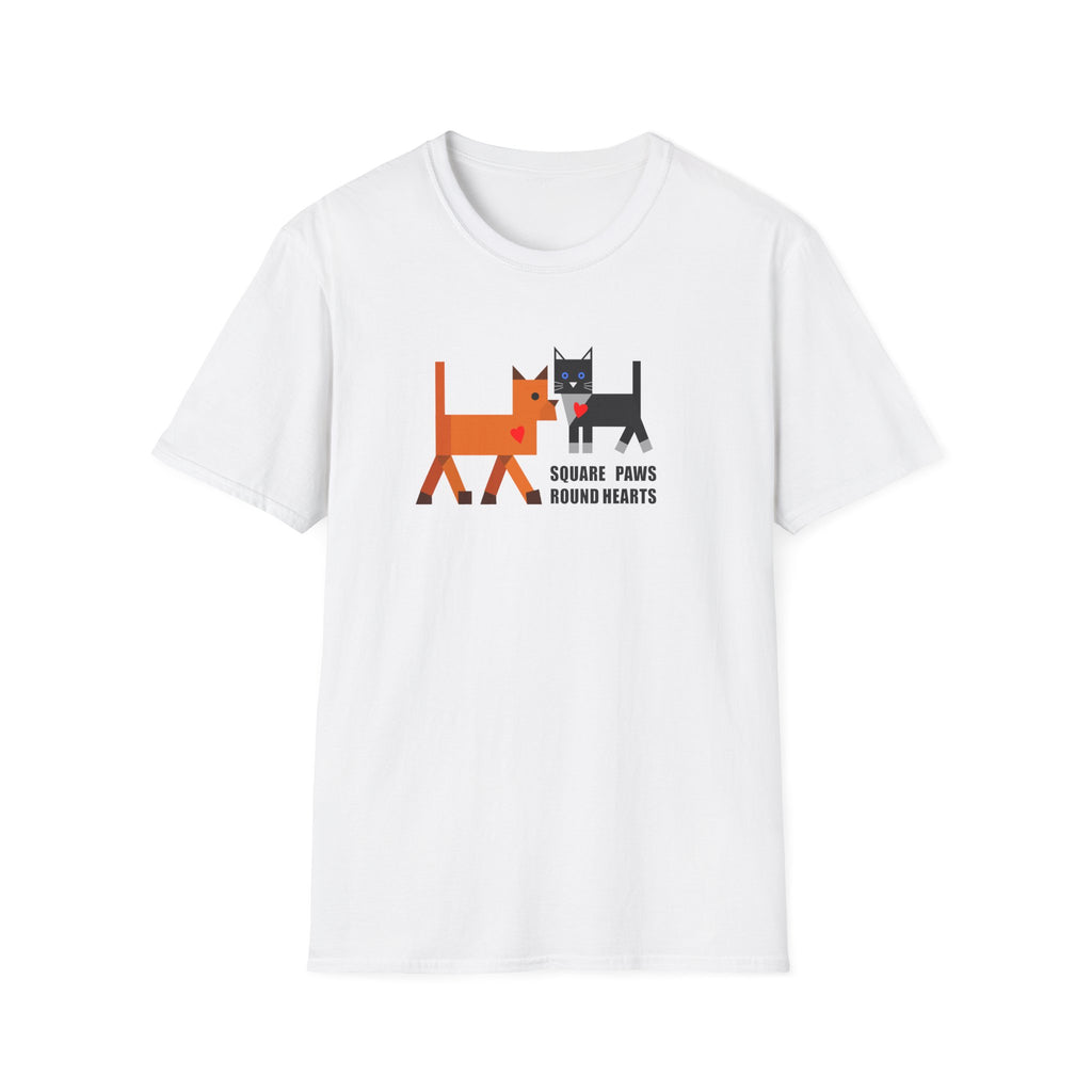 Square Paws Round Hearts T‑Shirt