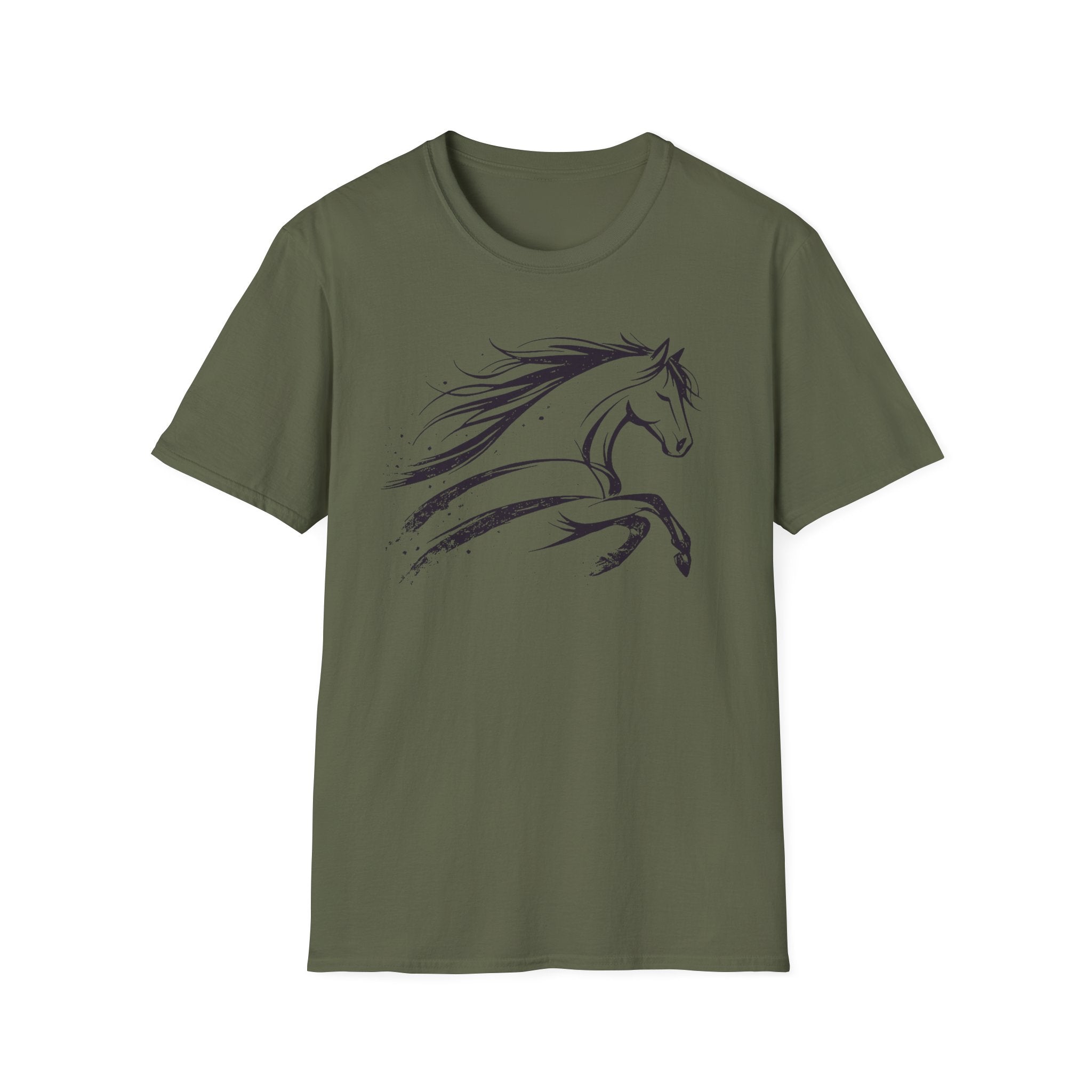 Elegant Ink Brush Horse T-Shirt