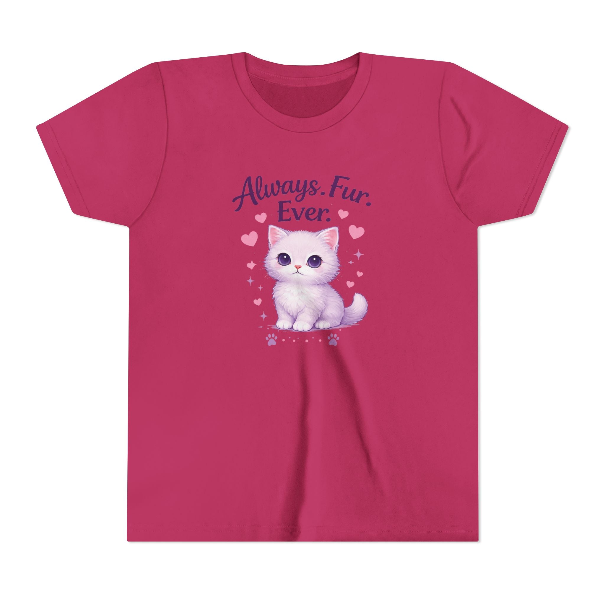 Cute Purple Kitten Kids T-Shirt
