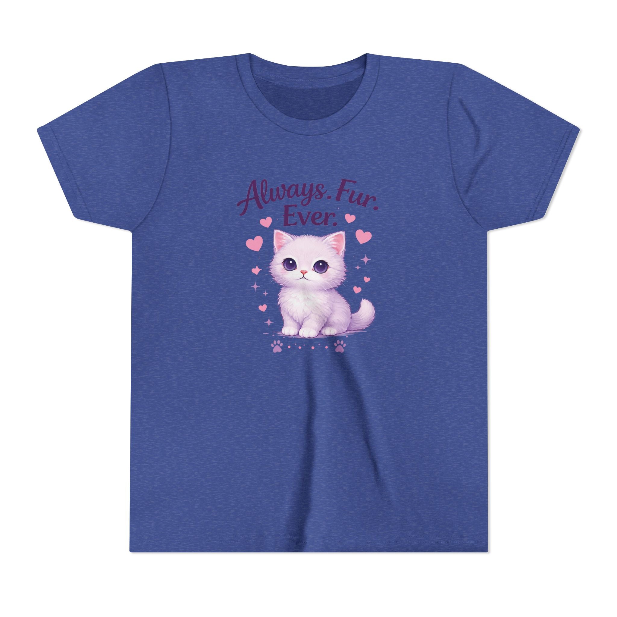 Cute Purple Kitten Kids T-Shirt