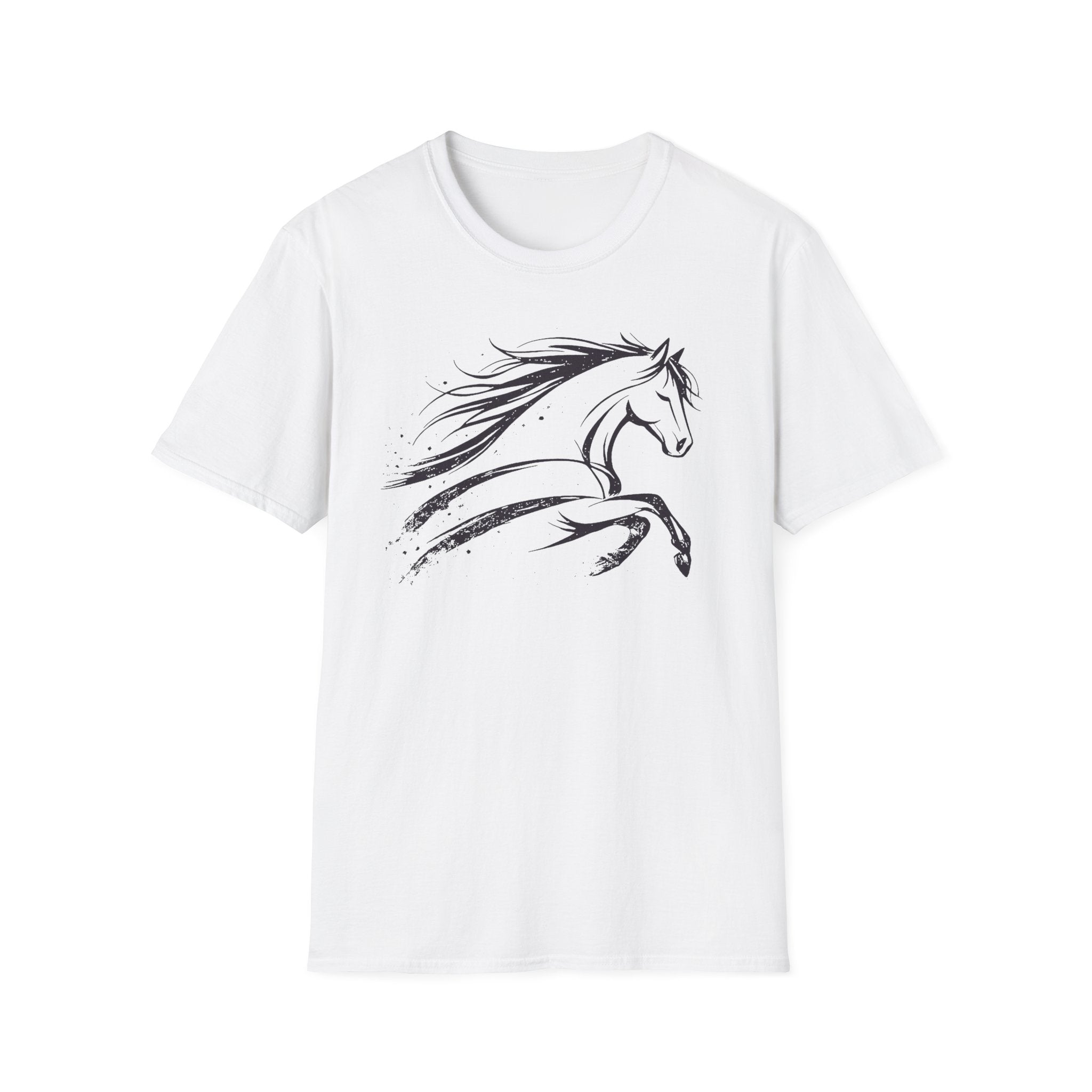 Elegant Ink Brush Horse T-Shirt