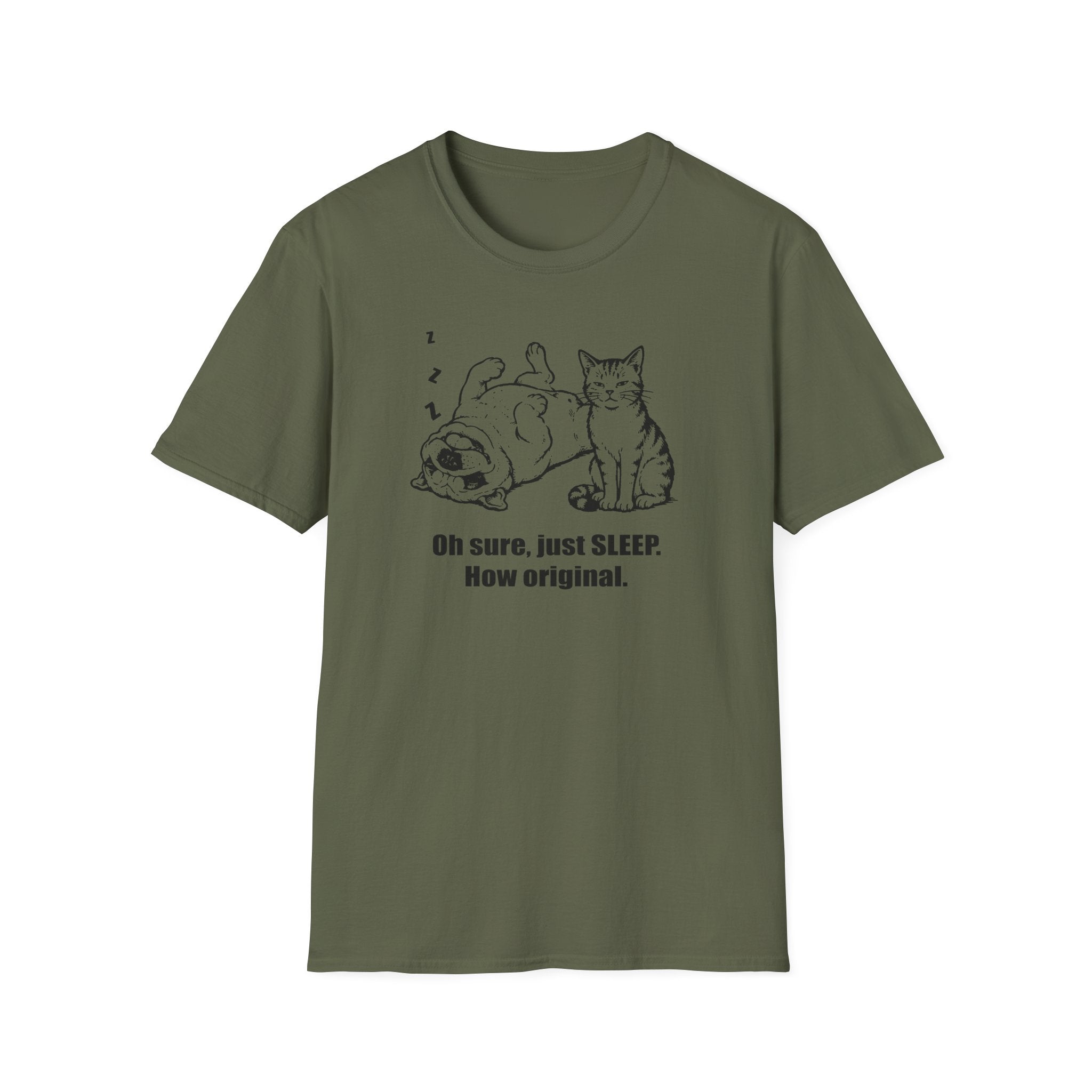Cat & Sleepy Dog T-Shirt