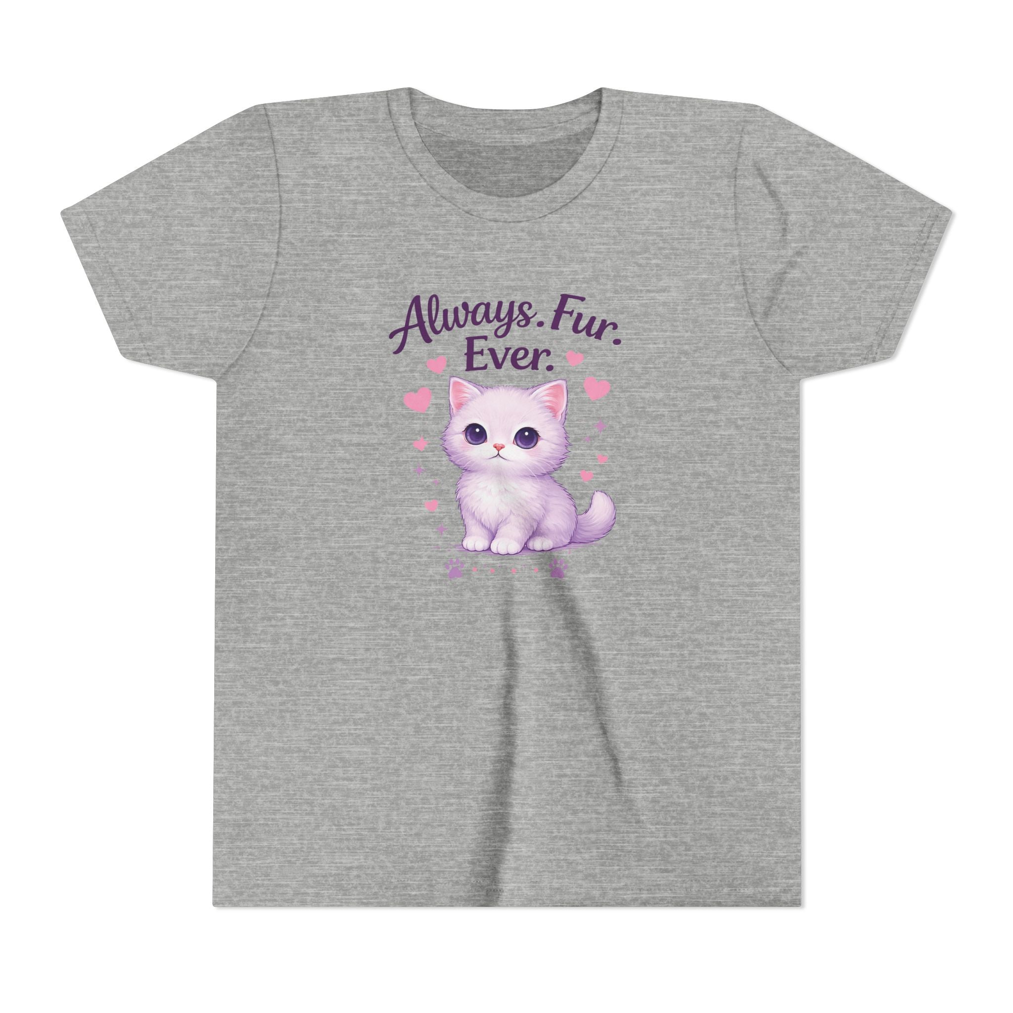 Cute Purple Kitten Kids T-Shirt