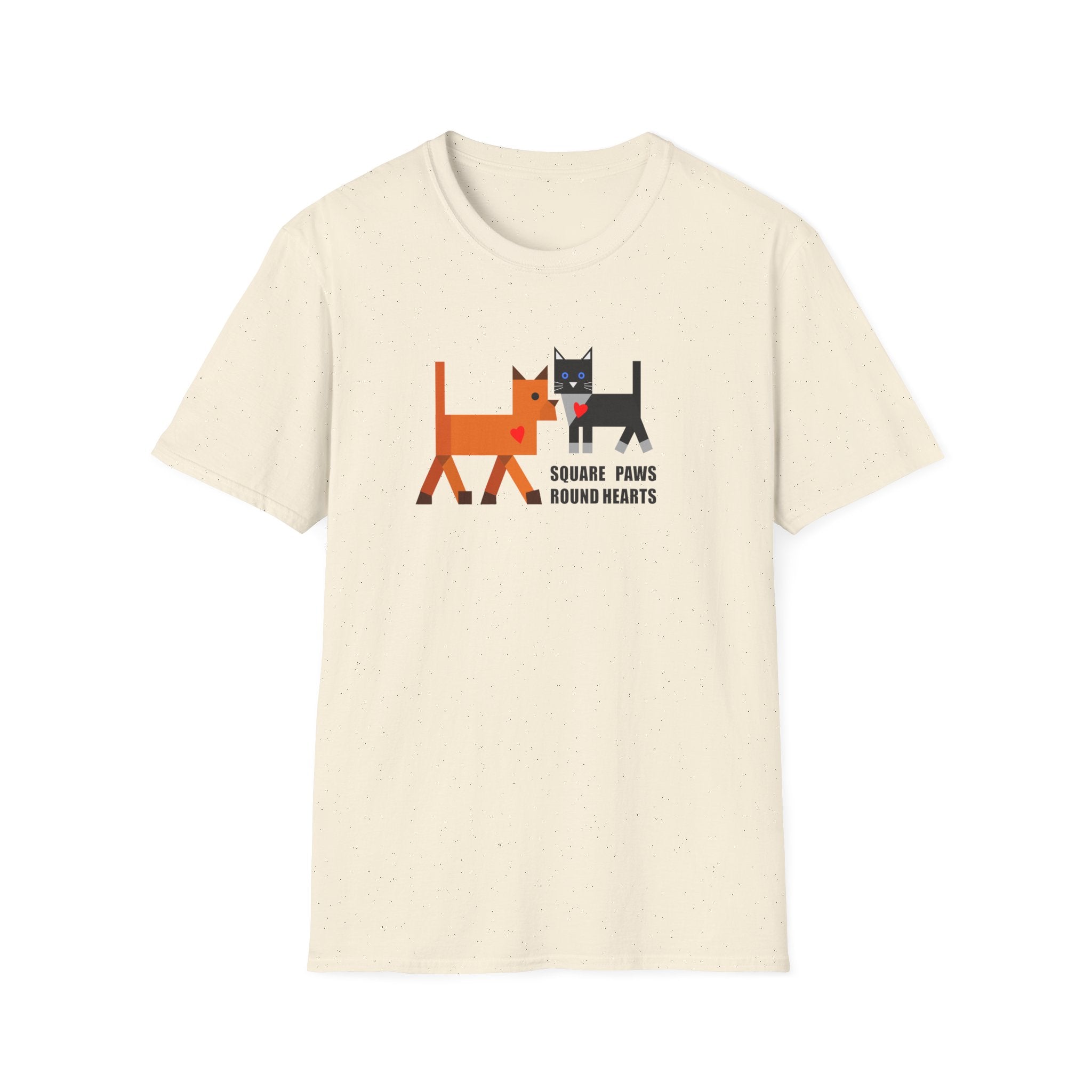 Square Paws Round Hearts T‑Shirt