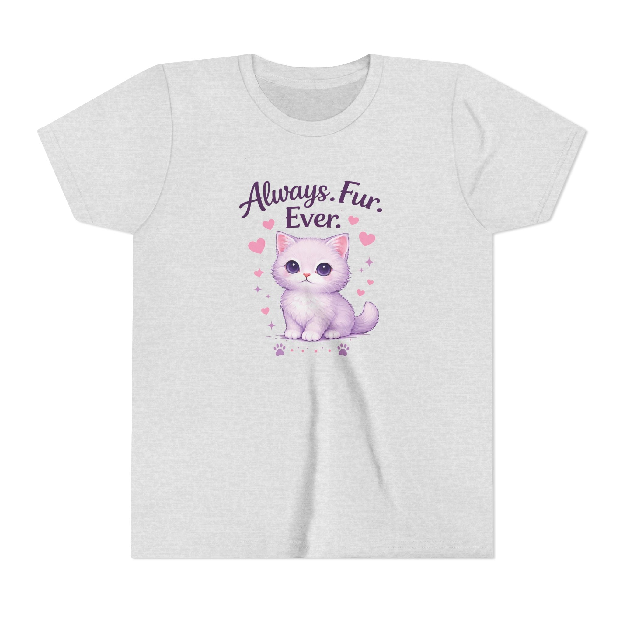 Cute Purple Kitten Kids T-Shirt
