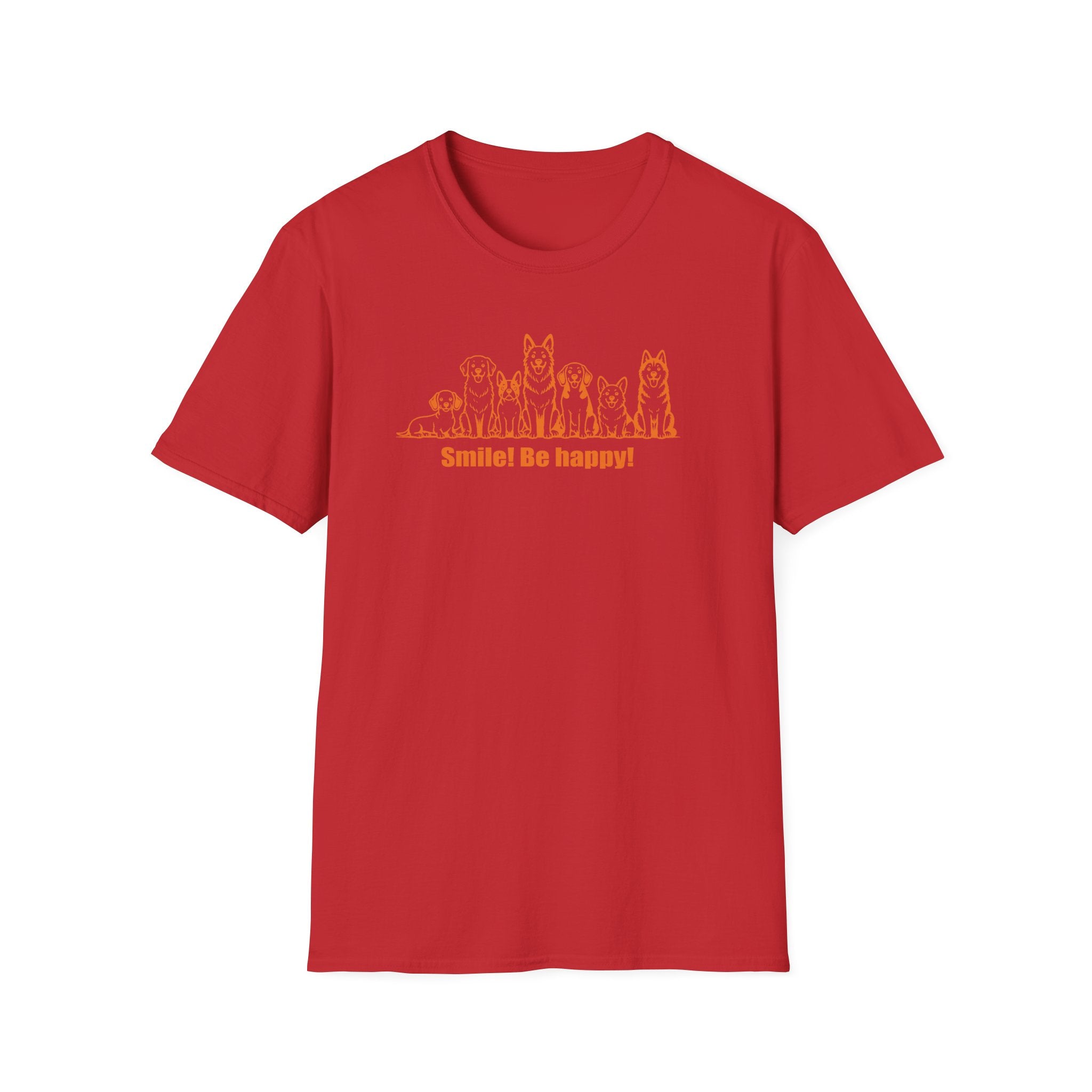 Smile! Be Happy! Dog Lineup T-Shirt