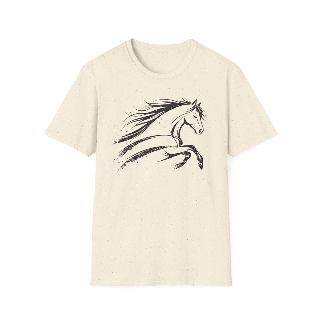 Elegant Ink Brush Horse T-Shirt