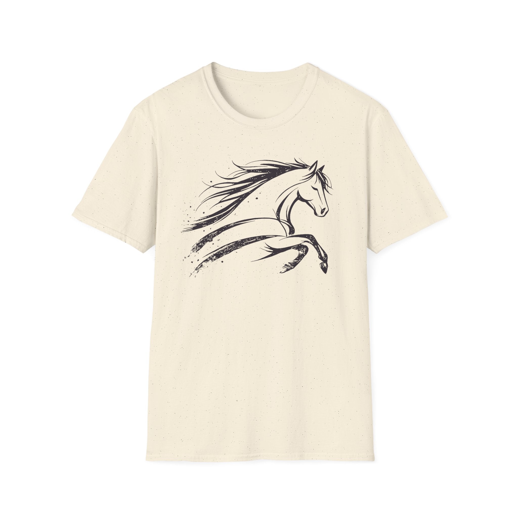 Elegant Ink Brush Horse T-Shirt